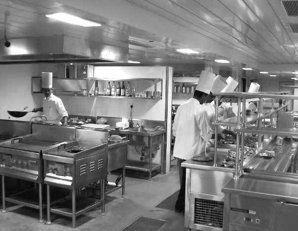 Μαγειρες που δουλευουν σε μια επαγγελματικη κουζινα